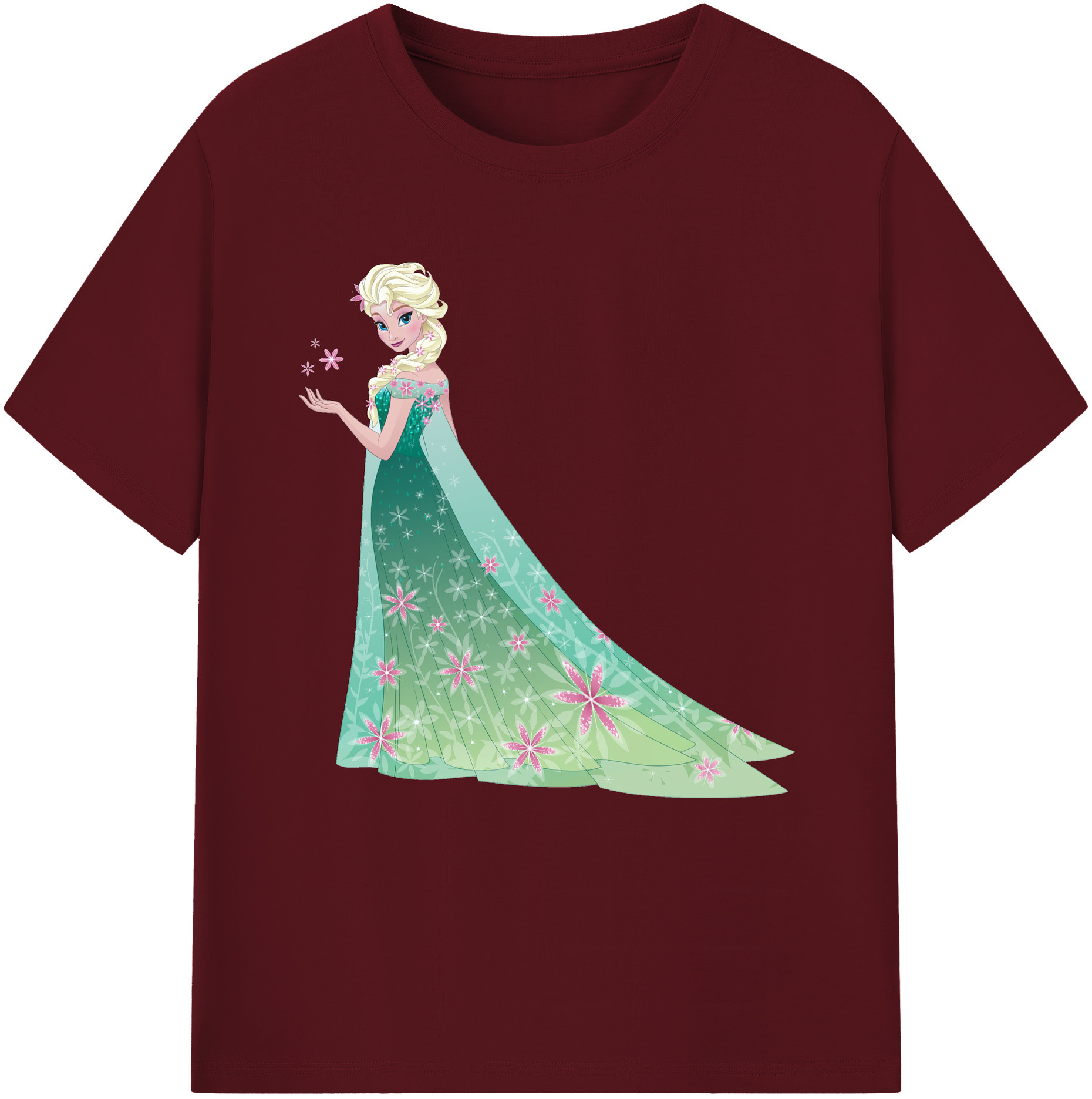 （画像用） アナと雪の女王 アンナ エルサ Frozen Anna Elsa 綿100％半袖Tシャツ（フロントプリント）